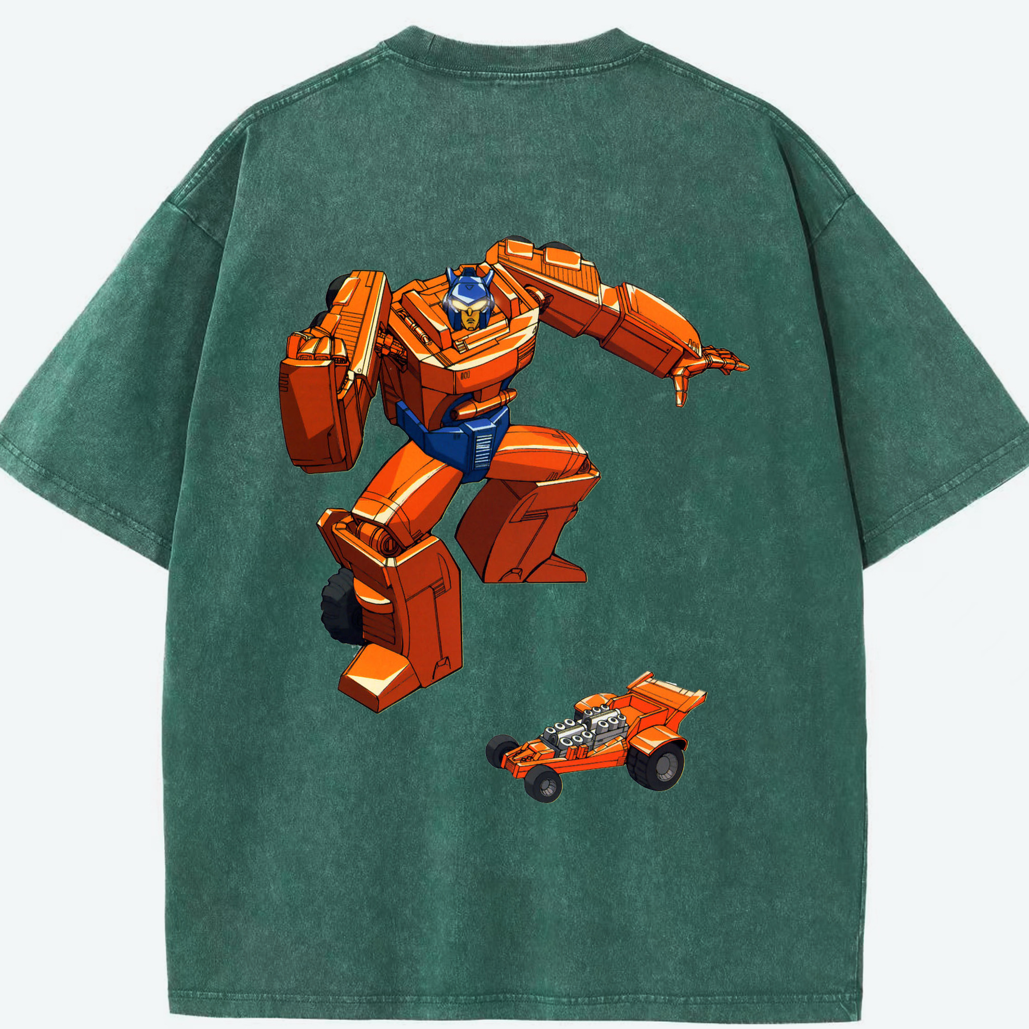 （画像用）  綿100% ヴィンテージ風 半袖Tシャツ（背面プリント）
